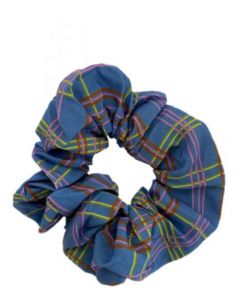 JA-NI Hair Accessories - Hair Scrunchie, The Blue Checkered